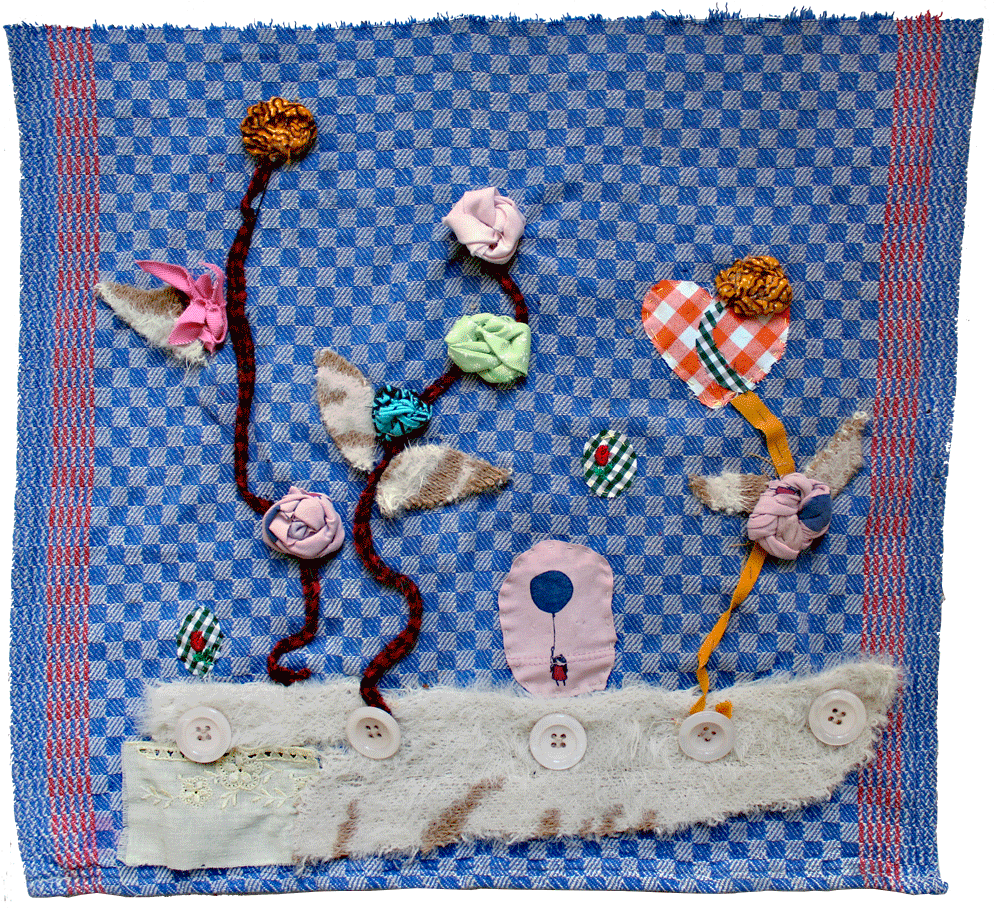 Katarina Gaub Kunst Collage Textil